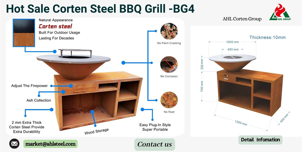 Hot Sale BBQ Grill in Corten-bg4